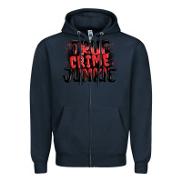 Navy true crime junkie Zipper Hoodie - MaliasSmallBusiness
