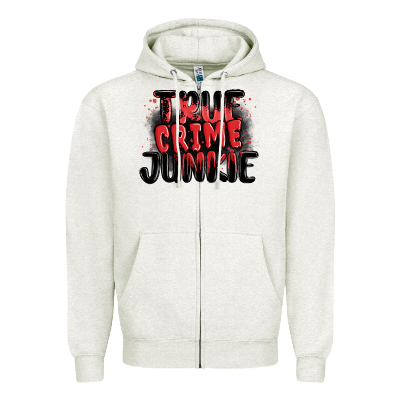 True Crime Junkie Zipper Hoodie by MaliasSmallBusiness | Teevron