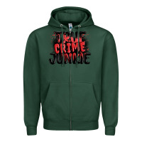 Sports Green true crime junkie Zipper Hoodie - MaliasSmallBusiness