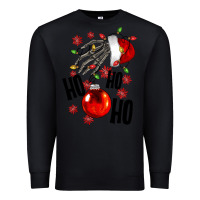 Black Ho ho ho skeleton Premium Sweatshirt - NancyCooperArtShop