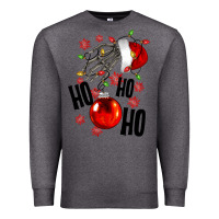 Charcoal Heather Ho ho ho skeleton Premium Sweatshirt - NancyCooperArtShop