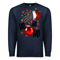 Navy Ho ho ho skeleton Premium Sweatshirt - NancyCooperArtShop