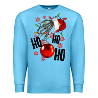 Ocean Blue Ho ho ho skeleton Premium Sweatshirt - NancyCooperArtShop