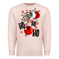 Pale Pink Ho ho ho skeleton Premium Sweatshirt - NancyCooperArtShop