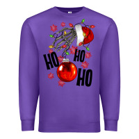 Purple Ho ho ho skeleton Premium Sweatshirt - NancyCooperArtShop