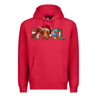 Cardinal noel highland cow Premium Hoodie - Jasminsmagicworld