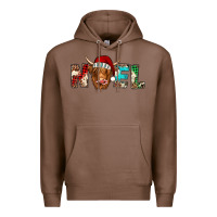 Chestnut noel highland cow Premium Hoodie - Jasminsmagicworld