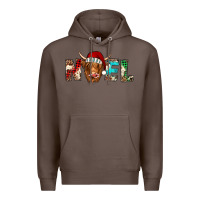 Coffee noel highland cow Premium Hoodie - Jasminsmagicworld