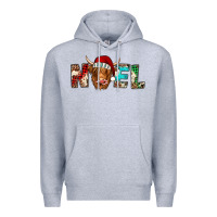 Heather Grey noel highland cow Premium Hoodie - Jasminsmagicworld