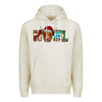 Oatmeal Heather noel highland cow Premium Hoodie - Jasminsmagicworld
