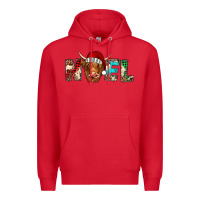 Red noel highland cow Premium Hoodie - Jasminsmagicworld