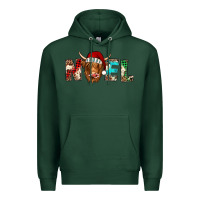 Sports Green noel highland cow Premium Hoodie - Jasminsmagicworld