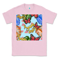 Bubblegum Pink summer and leaf seamless pattern Classic Tee - BundleAndBundleShop