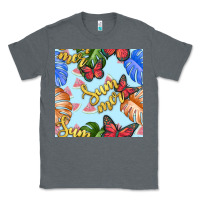 Charcoal Heather summer and leaf seamless pattern Classic Tee - BundleAndBundleShop