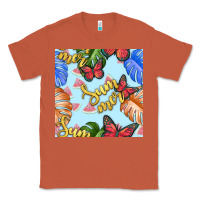 Copper summer and leaf seamless pattern Classic Tee - BundleAndBundleShop