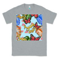 Heather Grey summer and leaf seamless pattern Classic Tee - BundleAndBundleShop