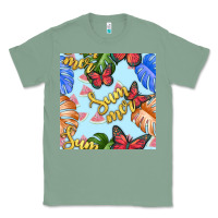 Sage summer and leaf seamless pattern Classic Tee - BundleAndBundleShop