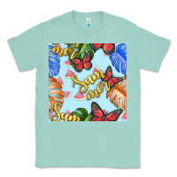 Seafoam summer and leaf seamless pattern Classic Tee - BundleAndBundleShop