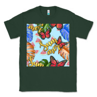 Sports Green summer and leaf seamless pattern Classic Tee - BundleAndBundleShop