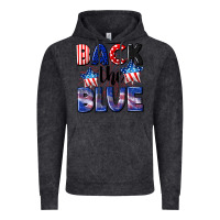 Vintage Black Back the blue 4th of july Vintage Hoodie - CowGirlArtShop