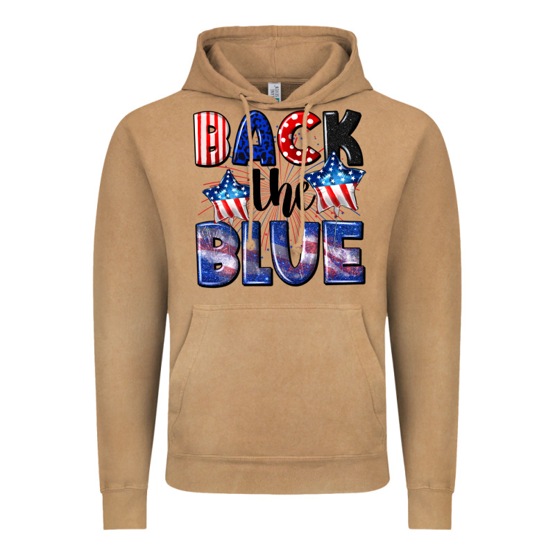 Back The Blue 4th Of July Vintage Hoodie by CowGirlArtShop | Teevron