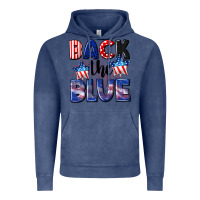 Vintage Denim Back the blue 4th of july Vintage Hoodie - CowGirlArtShop