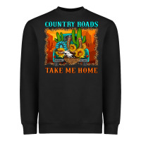 Black country roads take me home Heavyweight Sweatshirt - HRA Design Shop