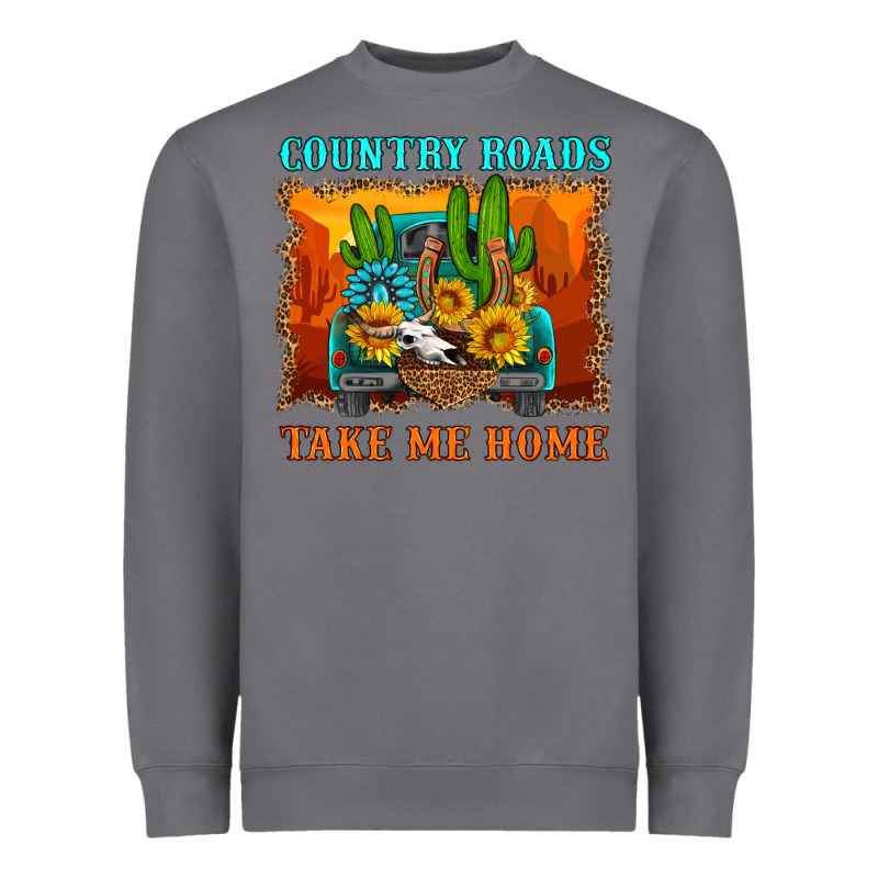Country Roads Take Me Home Heavyweight Sweatshirt by HRA Design Shop | Teevron