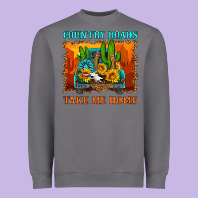 Country Roads Take Me Home Heavyweight Sweatshirt Designed By Hra Design Shop