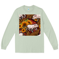 Matcha pig and barn Long Sleeve Tee - BundleAndBundleShop