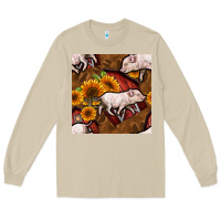 Mushroom pig and barn Long Sleeve Tee - BundleAndBundleShop