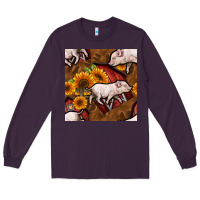 Plum pig and barn Long Sleeve Tee - BundleAndBundleShop