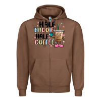 Chestnut half baddie half coffee Zipper Hoodie - MaliasSmallBusiness