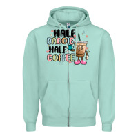 Seafoam half baddie half coffee Zipper Hoodie - MaliasSmallBusiness
