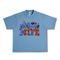 Pebble Blue police wife Urban Heavy Tee - AdoDesignShop