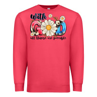 Cardinal With God All Things Are Possible Premium Sweatshirt - MaliasSmallBusiness