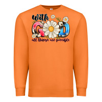 Carrot With God All Things Are Possible Premium Sweatshirt - MaliasSmallBusiness