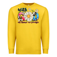 Lemon With God All Things Are Possible Premium Sweatshirt - MaliasSmallBusiness
