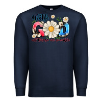 Navy With God All Things Are Possible Premium Sweatshirt - MaliasSmallBusiness