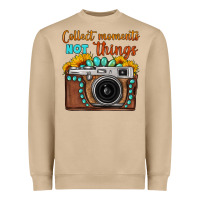 Mushroom collect moments not things sunflower gemstone vintage camera Heavyweight Sweatshirt - FaDigitalArtStudio