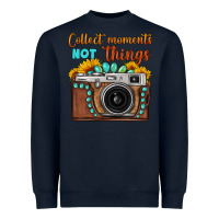 Navy collect moments not things sunflower gemstone vintage camera Heavyweight Sweatshirt - FaDigitalArtStudio