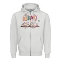 Dove Grey library kid Zipper Hoodie - MaliasSmallBusiness