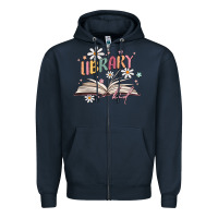 Navy library kid Zipper Hoodie - MaliasSmallBusiness
