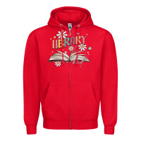 Red library kid Zipper Hoodie - MaliasSmallBusiness