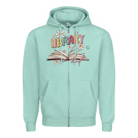 Seafoam library kid Zipper Hoodie - MaliasSmallBusiness