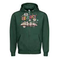 Sports Green library kid Zipper Hoodie - MaliasSmallBusiness