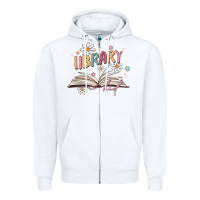 White library kid Zipper Hoodie - MaliasSmallBusiness