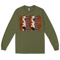 Army Green serape cowhide  brushstroke Long Sleeve Tee - AdoDesignShop