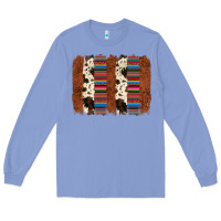 Colony Blue serape cowhide  brushstroke Long Sleeve Tee - AdoDesignShop