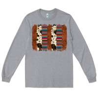 Heather Grey serape cowhide  brushstroke Long Sleeve Tee - AdoDesignShop